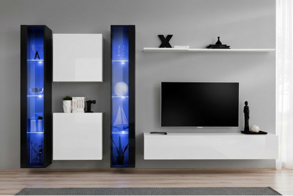 Grupp Wunnwand Modern Wandregal Designer Wandkabinett Luxus Holz Ariichtung