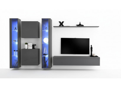 Luxus 2x Hänkvitrinn Nei Wunnwand 2x Wandschaf Komplett Set Wand Regal Nei