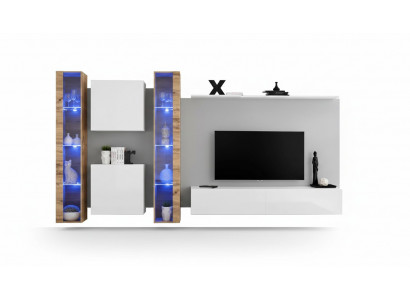 Wäiss TV-Ständer Wunnwand Wandspäicher Design Wunnzëmmermiwwelen Luxus Sideboard