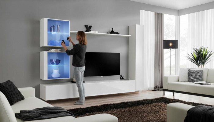 Krém Wäikommodesk Luxus Wandkabinett Komplett Sideboard TV-Stänner Modernen Design