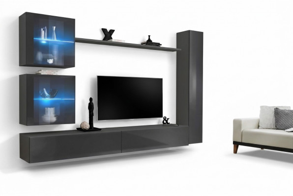 Luxus Komplett Wunnwand Gro Miwwelen Designer Set Ariichtung Sideboard Modern