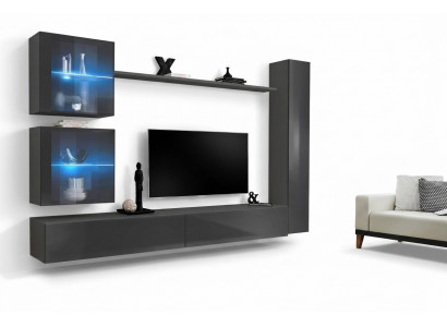 Luxus Komplett Wunnwand Gro Miwwelen Designer Set Ariichtung Sideboard Modern