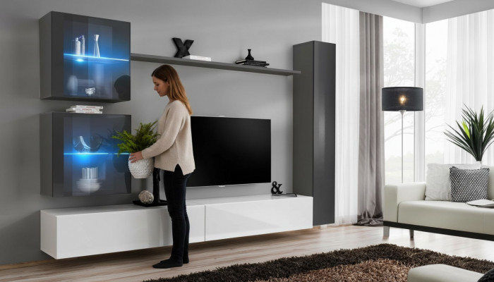 Designer Wunnwand Modern TV-Ständer Wunnmöbel Gro Einrichtung Sideboard
