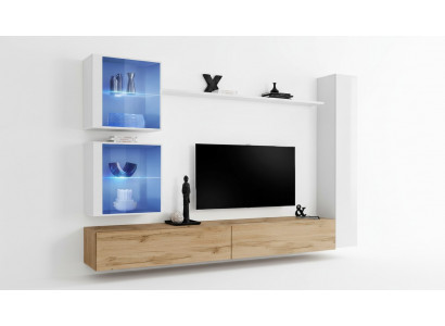 Wunnzëmmer Komplett Wunnwand Set 6 Stéck Designer Luxus Ariichtung Wandsschaf