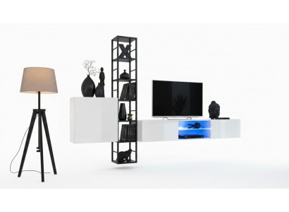 Komplett Set fir d'Stuff 3 tg Luxus Wunnwand Wandschaf TV-Stänn Design