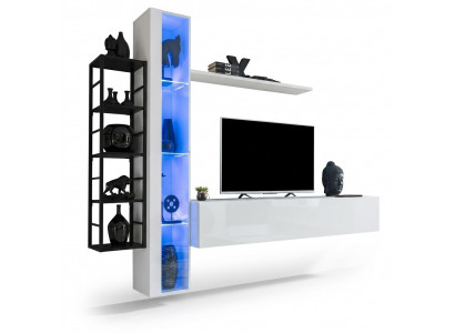 Luxus Wunnwand Designer Stil Modern Wunnzëmmer Set Wand Vitrinn Lowboard