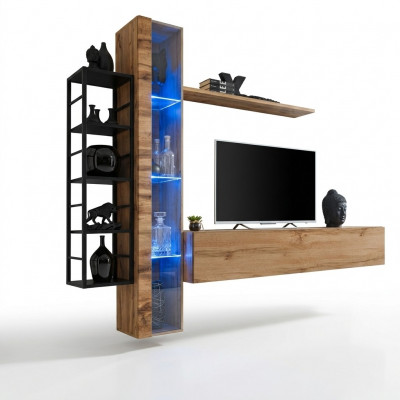 Braun Designer Wunnwand Luxus Wunnzëmmer Miwwelen Komplett Set Sideboard Miwwelen