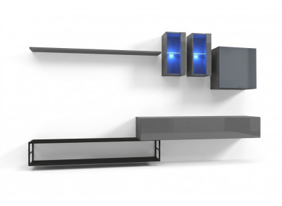 Wunnzëmmermiwwelen Komplett Set 6 Stéck Designer Wunnwand Luxus Miwwelen Sideboard