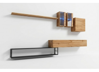 Wunnwand Braun Designer Sideboard TV-Ständer Ariichtung Luxus Komplett Nei