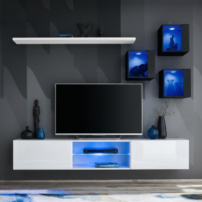 Garnitur Set Wunnwand 6x Wandsschaf Wandregaler Sideboard Holzmiwwel Nei