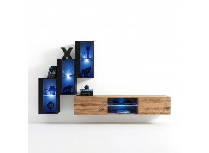 Wunnzëmmermiwwelen Luxus Wunnwand Komplett Designer Ariichtung Holzmiwwelen