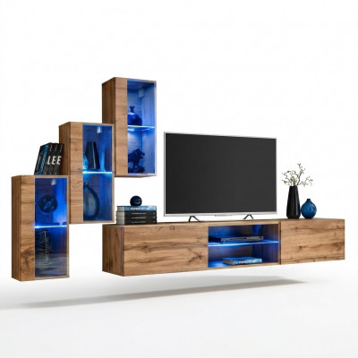 Modern Miwwelen Wunnwand Designer Set 4tlg Wand Regalen Ariichtung Nei