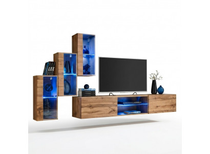 Modern Miwwelen Wunnwand Designer Set 4tlg Wand Regalen Ariichtung Nei