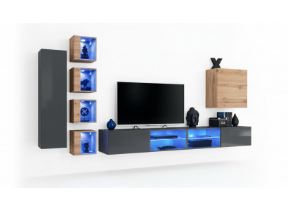 Wunnzëmmer Wunnwand Gro Modern Miwwelen TV-Ständer Wandschaf Réckelen