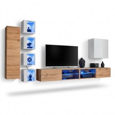 Designer Modern Miwwelen Wand Regaler TV-Ständer Mauerenschaf Hänkschaf Holzmöbelen