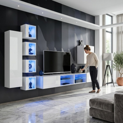 Modern Wunnwand Hänkschaf Designer TV-Ständer Wandschaf Holzmiewel Neie