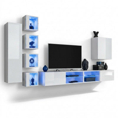 Modern Wunnwand Hänkschaf Designer TV-Ständer Wandschaf Holzmiewel Neie