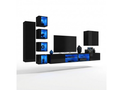 Setz Eckwand Komplett Holzmiwwelen Modern Designer Set Wandschaf Ariichtung