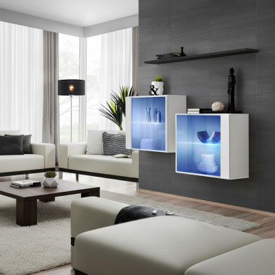 Modern Designer Garnitur Livingzëmmer-Wunnwand Holzmöbel Set Komplett Nei Miwwelen