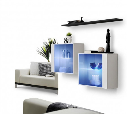 Modern Designer Garnitur Livingzëmmer-Wunnwand Holzmöbel Set Komplett Nei Miwwelen