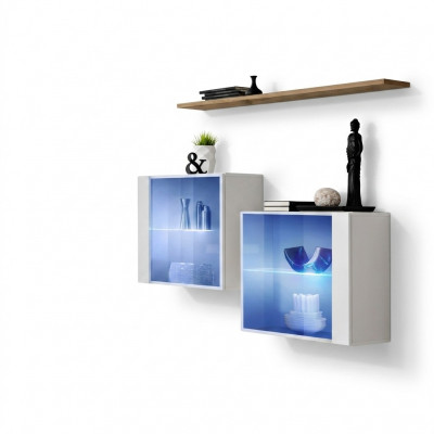 Luxus Wunnwand Miwwelen Ariichtung Set Holz Miwwel Modern Wunnzëmmermiwwelen