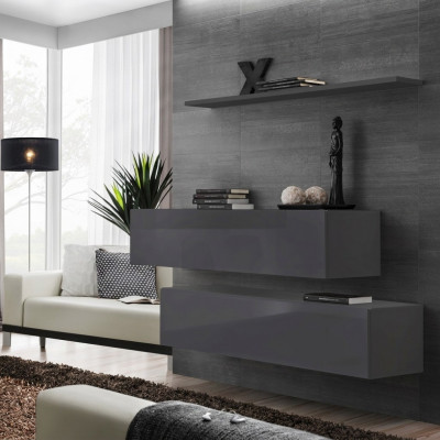 Modern Wandmiwwel Ariichtung Luxus Designer Komplett Set 3-tlg. Wunnzëmmermiwwelen