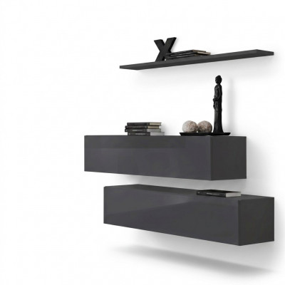 Modern Wandmiwwel Ariichtung Luxus Designer Komplett Set 3-tlg. Wunnzëmmermiwwelen