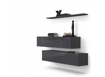 Modern Wandmiwwel Ariichtung Luxus Designer Komplett Set 3-tlg. Wunnzëmmermiwwelen