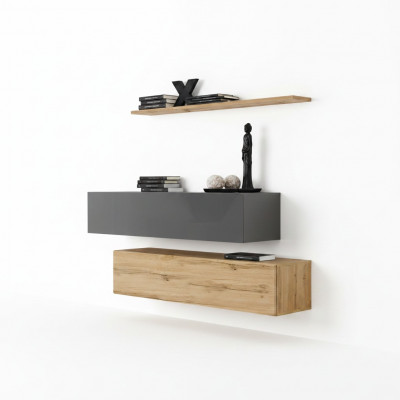 Modern Set Säitenschaf Einrichtung Design Wunnwand Wunnzëmmer Luxus Garnitur 3tlg