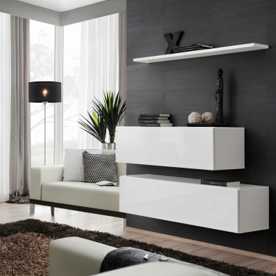 Garnitur Wäiss Set 3tlg Komplett Wandgeschir Spillschrank Wand Regal Modernen Design