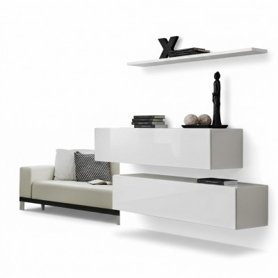 Garnitur Wäiss Set 3tlg Komplett Wandgeschir Spillschrank Wand Regal Modernen Design