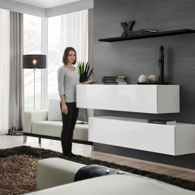 Modern Garnitur Wunnwand Mauer Regal Mauerschaf Weiß Luxus Ariichtung Designer