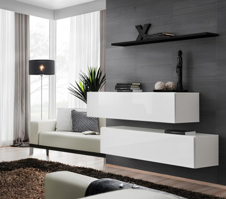 Modern Garnitur Wunnwand Mauer Regal Mauerschaf Weiß Luxus Ariichtung Designer
