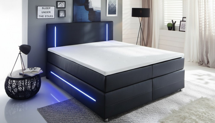 Luxus Modern Schlofzëmmer Designer Duebelbett Bett 180x200cm Neit Design