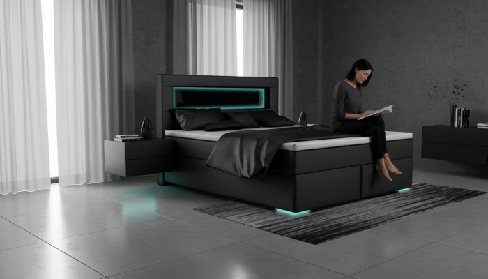 Schlofzëmmer Bett Textilien Luxus Polster Miwwelen 180x200 Miwwel Duebelbett Nei