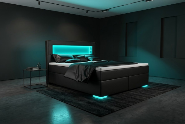 Schlofzëmmer Bett Textilien Luxus Polster Miwwelen 180x200 Miwwel Duebelbett Nei