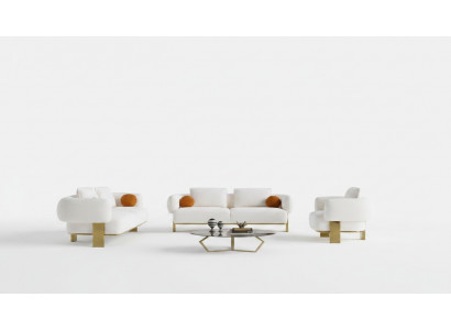 Sofagarnitur Wunnzëmmer Komplett Sofas Set Design Modern Luxus Fotell Nei