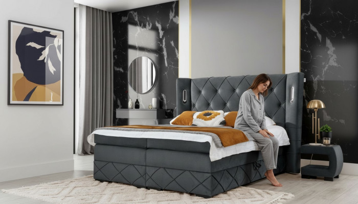 Schlofkummer Bett Duebel Textil Better Polster Komplett 2x Nuetsdëscher Holz