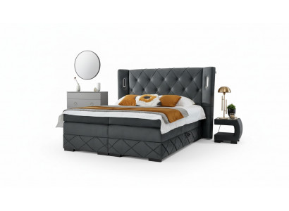Schlofkummer Bett Duebel Textil Better Polster Komplett 2x Nuetsdëscher Holz