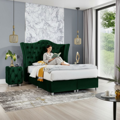 Schlofzëmmer Bett Nuetsdëscher Komplett Set Design Ariichtung Luxus Miwwelen