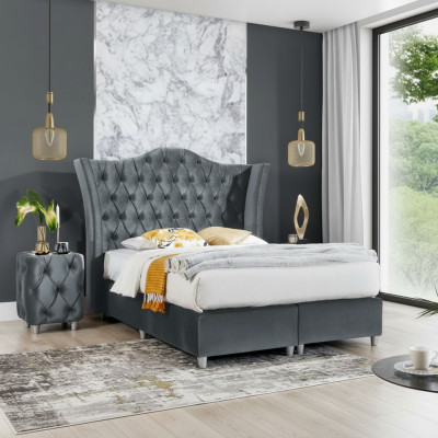Designer Garnitur Schlofzëmmer Set Luxus Bett 2x Nuetsdësch Holz Komplett nei