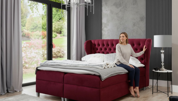 Luxus Boxspringbett Duebel Better Holz Ariichtung Polsterbett Modernen Design