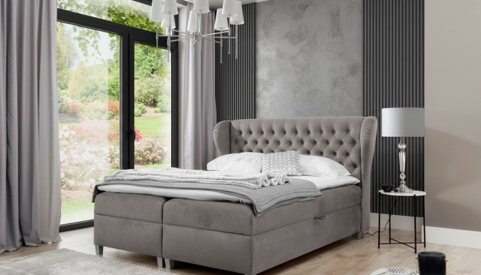 Chesterfield Boxspringbett Luxus Schlofkummer Ariichtung Modern Gepolstert Bett