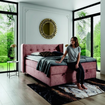 Schlofzëmmer Miwwelen Boxspringbett Bett 160x200cm Modernen Design Ariichtung