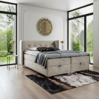 Einrichtung Schlofkummer Polsterbett Luxus Boxspringbett Duebel Design Miwwelen