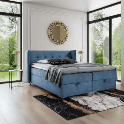 Moderne Schlofzëmmer Luxusbett Gepolstert Bett Ariichtung Design Polstermöbler