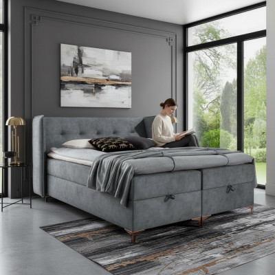 Boxspringbett 160x200cm Polstermébel Luxus Bett Schlofkummer Stil Modern