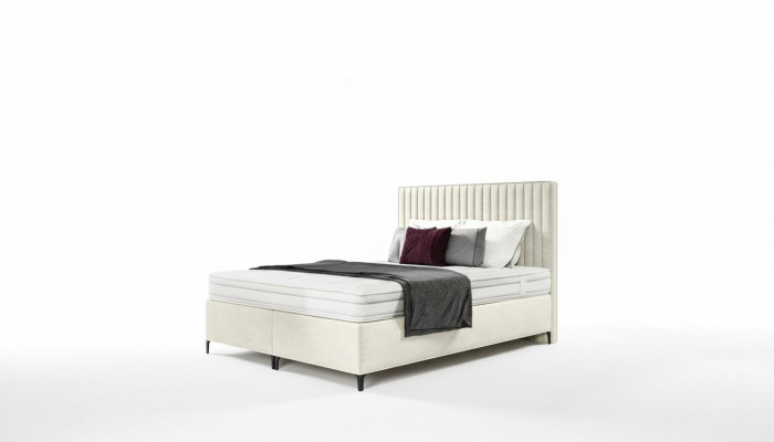 Designer Bett Duebelbett Luxus Schlofzëmmer Gepolstert Bett 160x200cm Moderne Stil