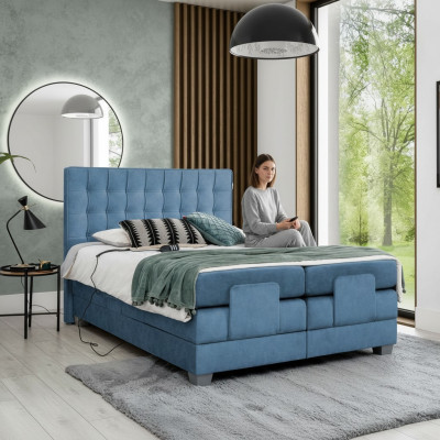 Blo Bett Schlofzëmmer Duebelbett Ariichtung Polsterbett Modern Ariichtung