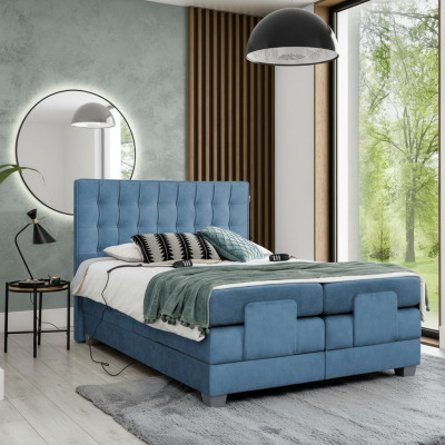 Blo Bett Schlofzëmmer Duebelbett Ariichtung Polsterbett Modern Ariichtung